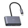 USAMS hub USB-C 5-in-1 USB 2.0/USB 3.0/USB-C/TF/SD grigio scuro SJ628HUB01 (US-SJ628)