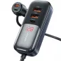 USAMS C40 caricabatterie per auto 3xUSB+2xUSB-C 165W ricarica rapida PD+QC nero CC213CC01 (US-CC213)