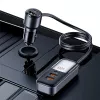 USAMS C40 caricabatterie per auto 3xUSB+2xUSB-C 165W ricarica rapida PD+QC nero CC213CC01 (US-CC213)