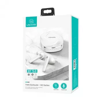 USAMS SDseries BHUSD01 Auricolari True Wireless Stereo Bluetooth 5.0, bianco