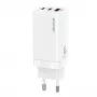USAMS GaN 65W Caricatore rapido MT T33 PD 2xUSB-C + USB-A bianco CC110TC02 (US-CC110)