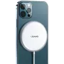 USAMS US-CD160 Caricatore wireless magnetico 15W alluminio argento per iPhone 12/13/14/15 serie