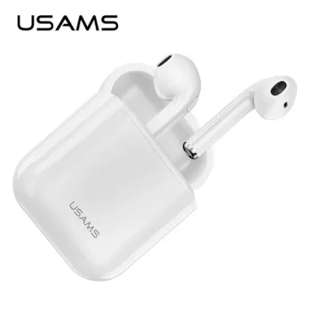 USAMS LU Series Auricolari True Wireless Stereo Bluetooth 5.0 con custodia di ricarica, bianco, BHULU01 (US-LU001)