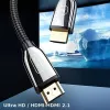 USAMS Cavo HDMI 2.1 3m Ultra HD 8K 48Gbps nero SJ498HD01