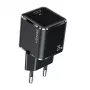 USAMS T42 Mini 25W Caricatore rapido USB-C PD3.0 (solo testa) nero CC140TC01