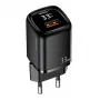 USAMS Caricatore rapido USB-C + USB-A 33W PD3.0 QC3.0 nero CC152TC01