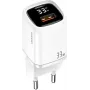 USAMS Caricatore da parete USB-C + USB-A 33W PD3.0 QC3.0 ricarica rapida bianco CC152TC02