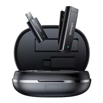 USAMS Microfono lavalier wireless ENC 2,4 GHz USB-C ZB243MKF01 (US-ZB243)