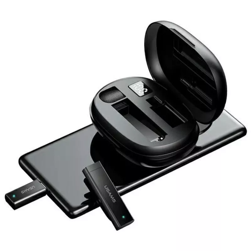 USAMS Microfono lavalier wireless ENC 2,4 GHz USB-C ZB243MKF01 (US-ZB243)