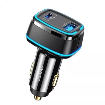 USAMS T43 33W PD3.0 QC3.0 Caricatore da parete con cavo USB-C a Lightning 1,2m nero