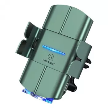 USAMS US-CD133 10W Supporto da bocchette auto a ricarica wireless Qi automatica verde