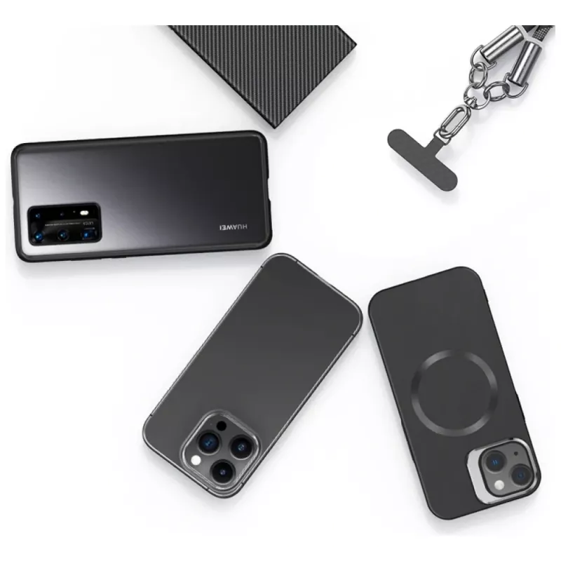 USAMS SJ745 60W USB-C a USB-C Lanyard per telefono con cavo di ricarica 1,2m nero