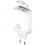 USAMS Xiang Series CC296 Caricabatterie 30W USB-C/USB-A con cavo USB-C, bianco