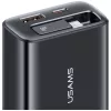 USAMS Xiang Series CC296 Caricabatterie 30W USB-C/USB-A con cavo USB-C, bianco