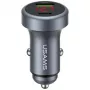 USAMS CC327 Caricabatterie da auto in alluminio 45W USB-A USB-C - tarnish