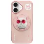 Nimmy Glasses Cool Cat Cover MagSafe per iPhone 16, rosa