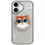 Nimmy Glasses Cool Cat Cover MagSafe per iPhone 16, grigio