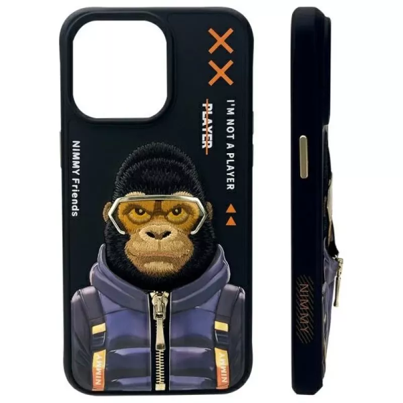 Nimmy Cool&Cute 2.0 Monkey custodia per Apple iPhone 15 Pro 6,1