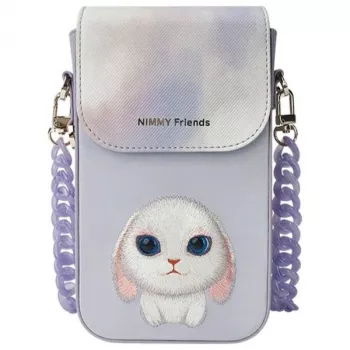 Nimmy Big Eyed Pet 2.0 Rabbit pochette per telefono viola
