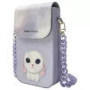 Nimmy Big Eyed Pet 2.0 Rabbit pochette per telefono viola