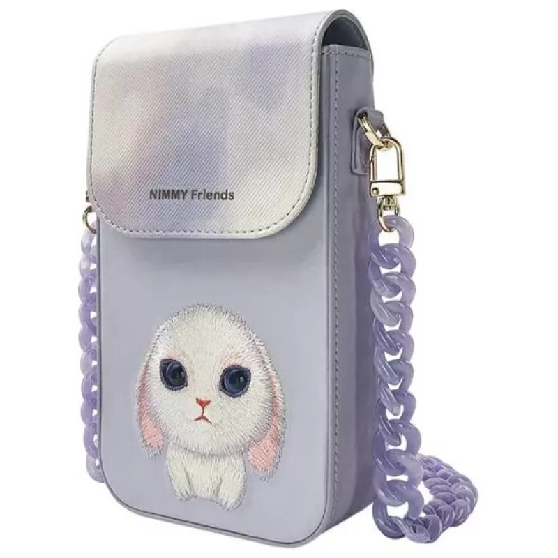 Nimmy Big Eyed Pet 2.0 Rabbit pochette per telefono viola