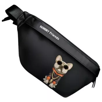 Nimmy Crossbody Bag Cool Dog with Glasses nero