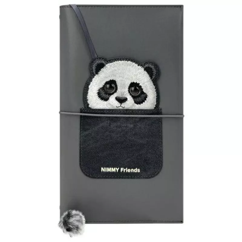 Nimmy set quaderno e penna 2-in-1 nero Big Eyed Pet 2.0 Panda