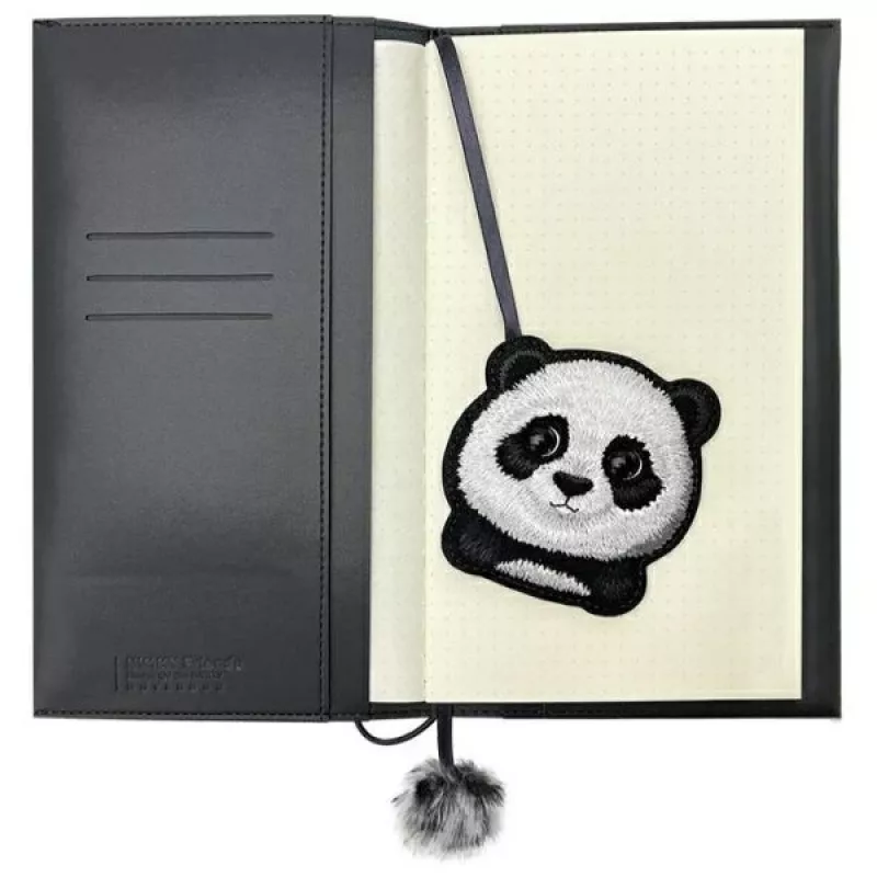 Nimmy set quaderno e penna 2-in-1 nero Big Eyed Pet 2.0 Panda