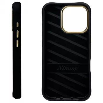 Nimmy Cool&Cute 2.0 Monkey Cover posteriore per Apple iPhone 16 Pro, nero, TPU
