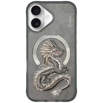 Nimmy Dragon Cover MagSafe per iPhone 16 - grigio