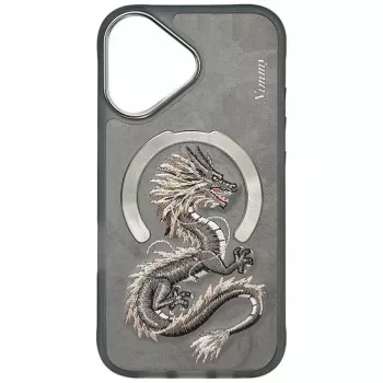 Nimmy Dragon Cover MagSafe per iPhone 16 - grigio