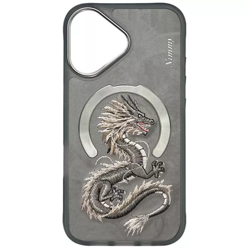 Nimmy Dragon Cover MagSafe per iPhone 16 - grigio
