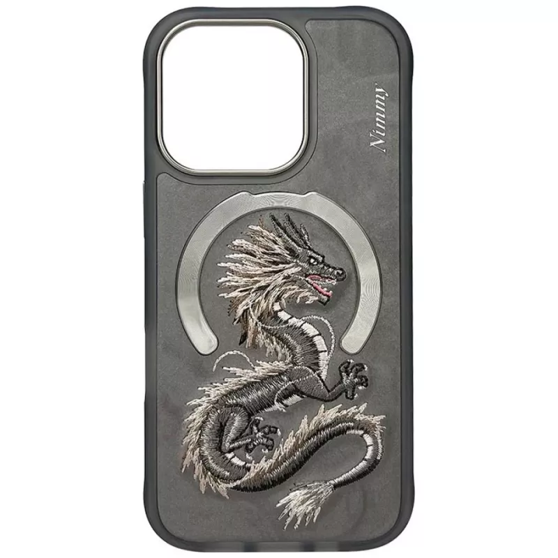 Nimmy Dragon Cover MagSafe per iPhone 16 Pro grigio