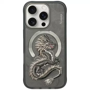 Nimmy Dragon Cover MagSafe per iPhone 16 Pro Max grigio