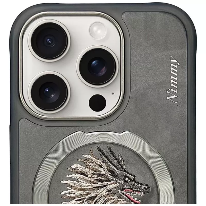 Nimmy Dragon Cover MagSafe per iPhone 16 Pro Max grigio