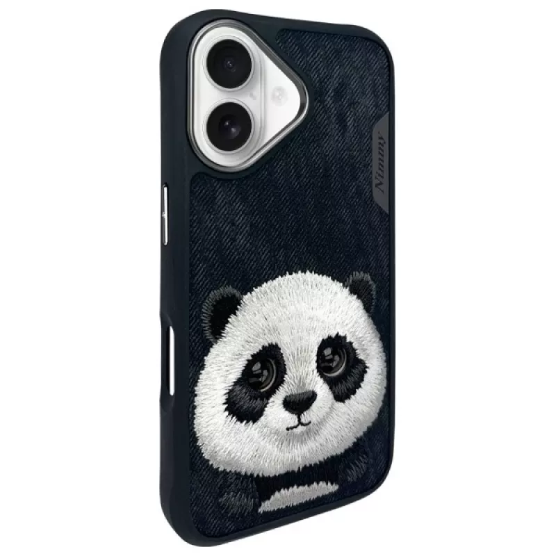 Nimmy Big Eyed Pet 2.0 Panda Cover per Apple iPhone 16 6.1 nero