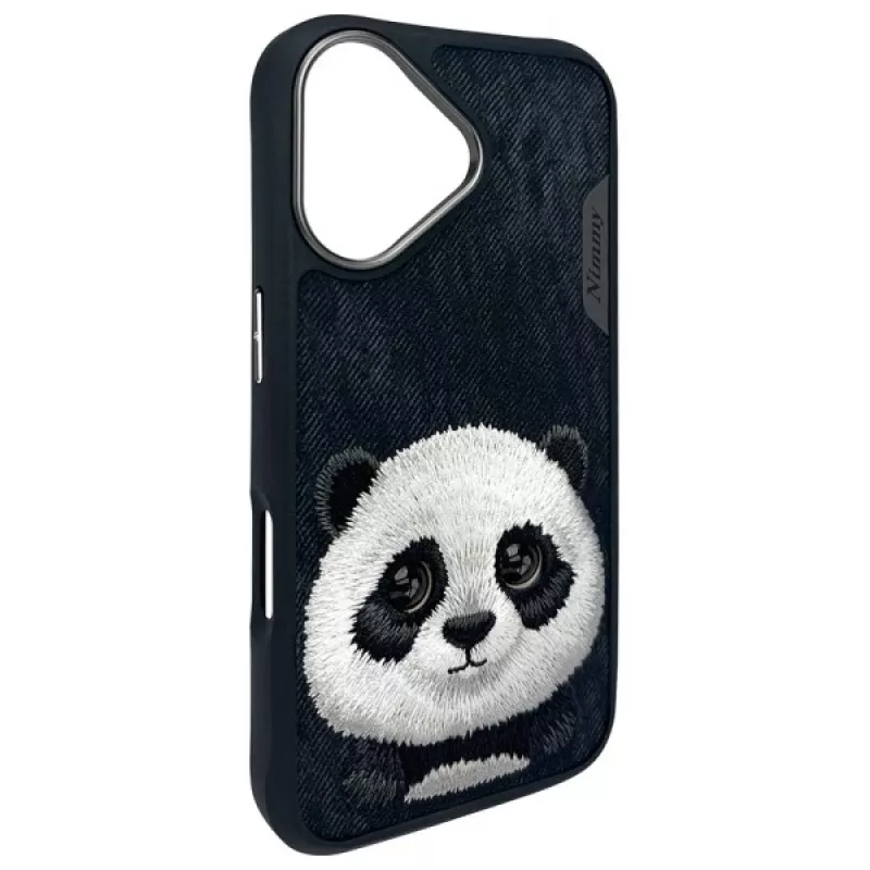 Nimmy Big Eyed Pet 2.0 Panda Cover per Apple iPhone 16 6.1 nero