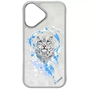 Nimmy Pantera Cover MagSafe per Apple iPhone 16 - grigio chiaro