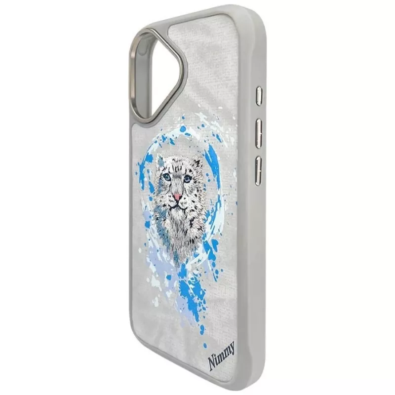 Nimmy Pantera Cover MagSafe per Apple iPhone 16 - grigio chiaro