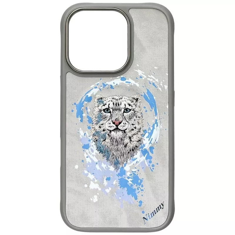 Nimmy Pantera Cover MagSafe per iPhone 16 Pro grigio chiaro