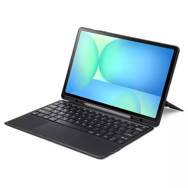 Dux Ducis DK Series custodia con tastiera per Samsung Galaxy Tab S10 FE+ (Plus) con retroilluminazione - nero
