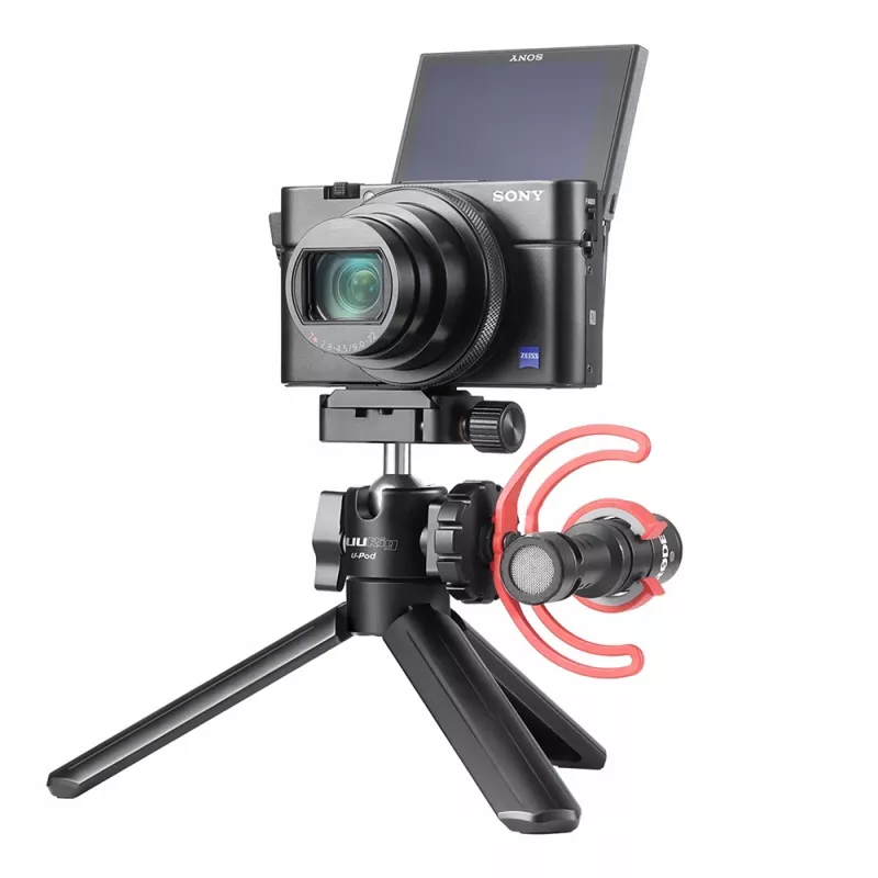 ULANZI SB5812 Treppiede in Lega di Alluminio U-Pod con slitta a freddo per fotocamera e smartphone, nero
