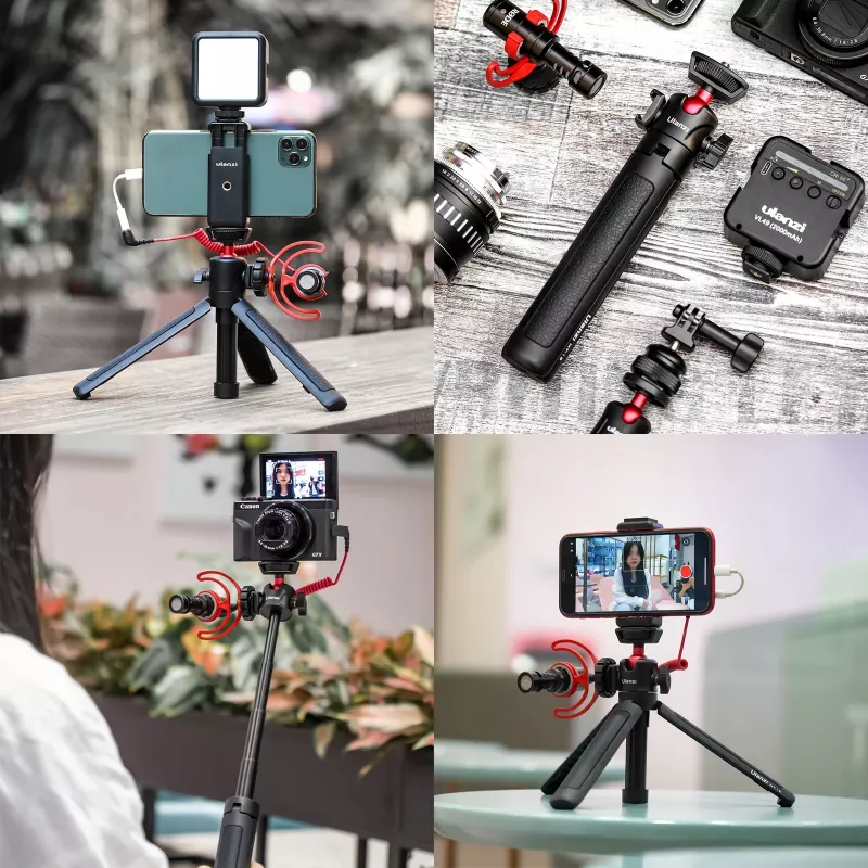 ULANZI MT-16 Mini Treppiede Selfie Stick con testa a sfera e slitta a freddo, nero