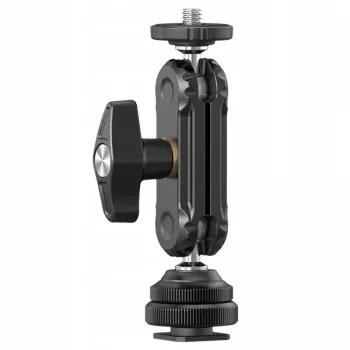 Ulanzi R098 Magic Arm Braccio Articolato a Doppia Sfera con vite 1/4 di pollice e slitta a freddo, nero