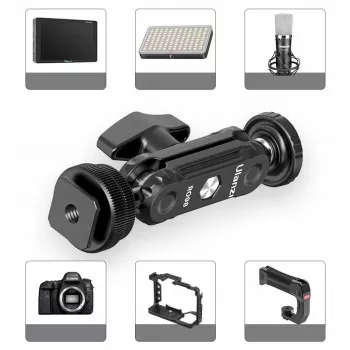 Ulanzi R098 Magic Arm Braccio Articolato a Doppia Sfera con vite 1/4 di pollice e slitta a freddo, nero