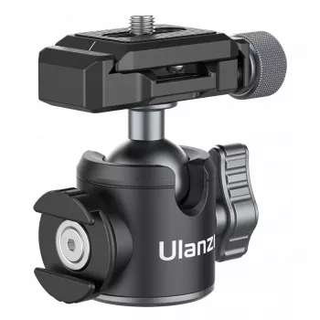 Ulanzi U-80L Testa a Sfera 3D con piastra a sgancio rapido Arca-Swiss, portata 20 kg, rotazione panoramica 360°, nero