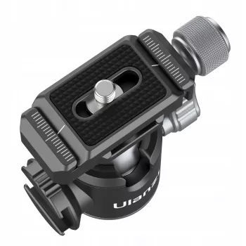 Ulanzi U-80L Testa a Sfera 3D con piastra a sgancio rapido Arca-Swiss, portata 20 kg, rotazione panoramica 360°, nero