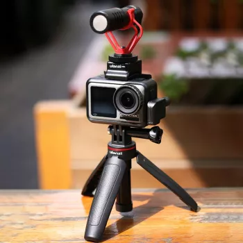 ULANZI MT-09 Mini treppiede, monopiede e impugnatura per GoPro, SJCAM, Xiaomi, DJI Osmo Action, nero
