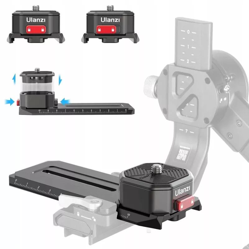 Ulanzi R085 piastra a sgancio rapido con scala per DJI Ronin RS 2 / RSC 2