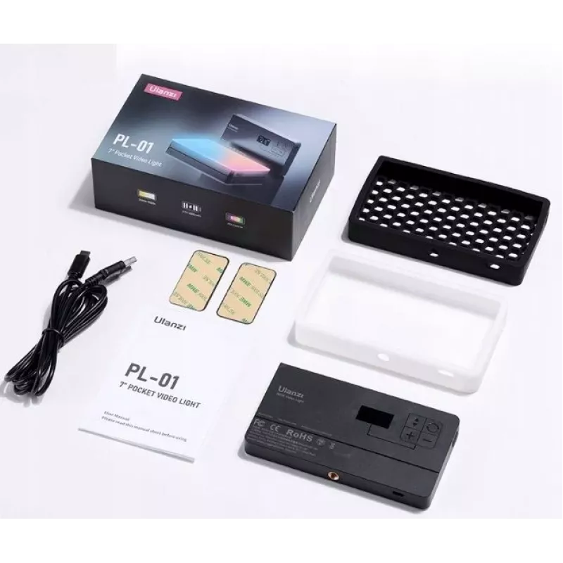 ULANZI PL-01 RGB LED video light 150 diodi 4000mAh con attacco magnetico e griglia